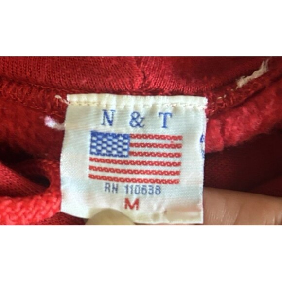 Washington DC United States Of America Embroidered Red Sweatshirt Hoodie Sz M - Picture 6 of 7